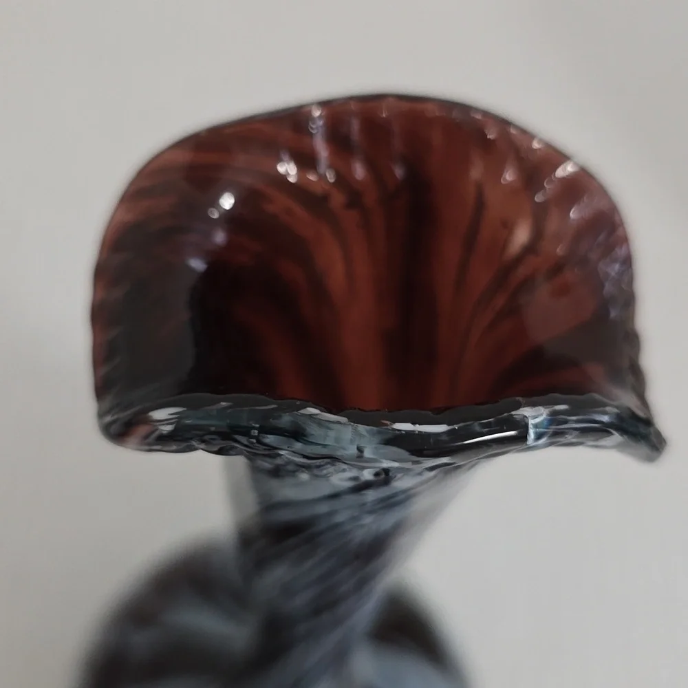 Hand Blown Swirled Glass Vase